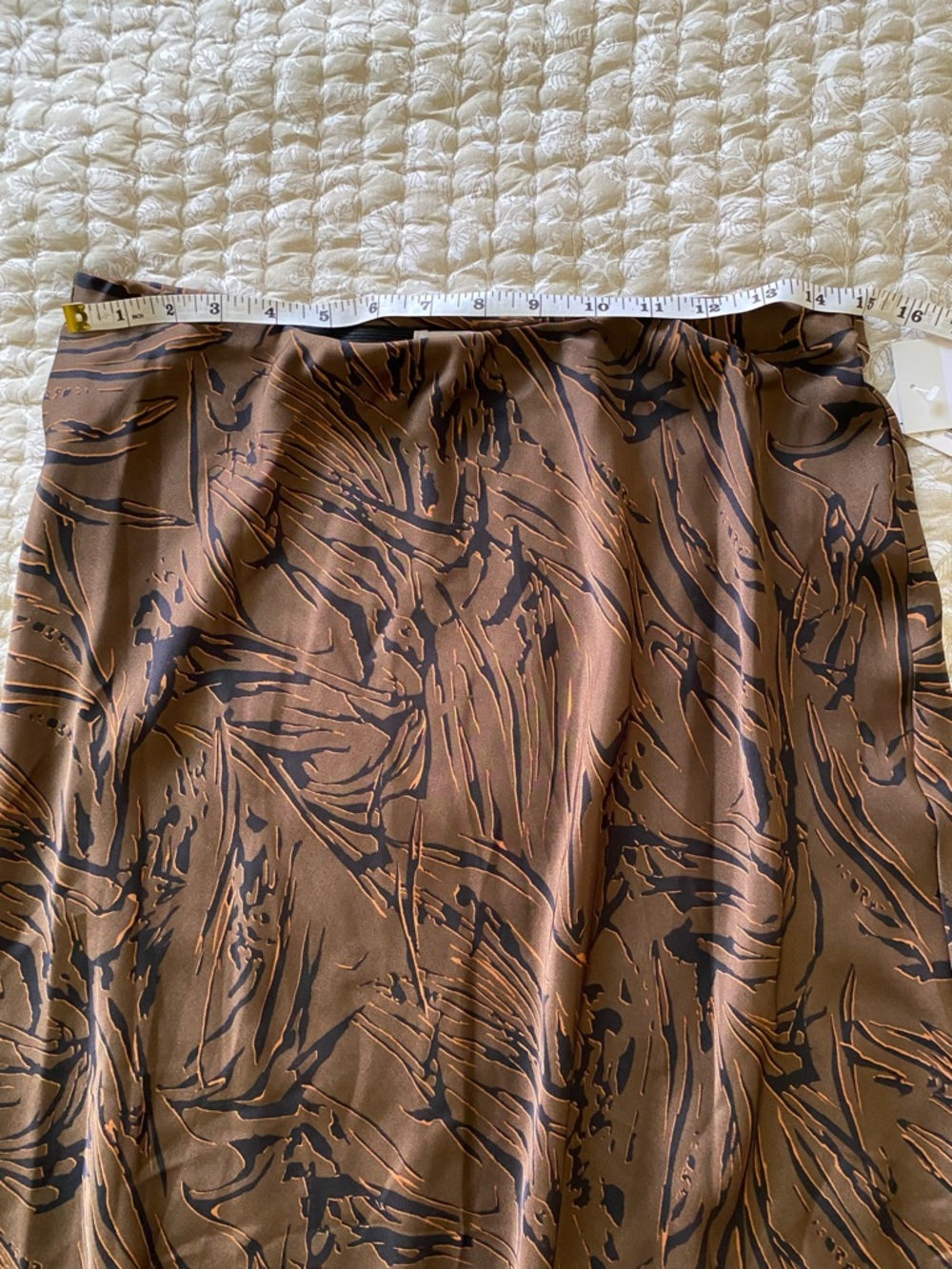 Nordstrom Brown and Black Maxi Skirt with Abstract Print - Picture 4 of 6